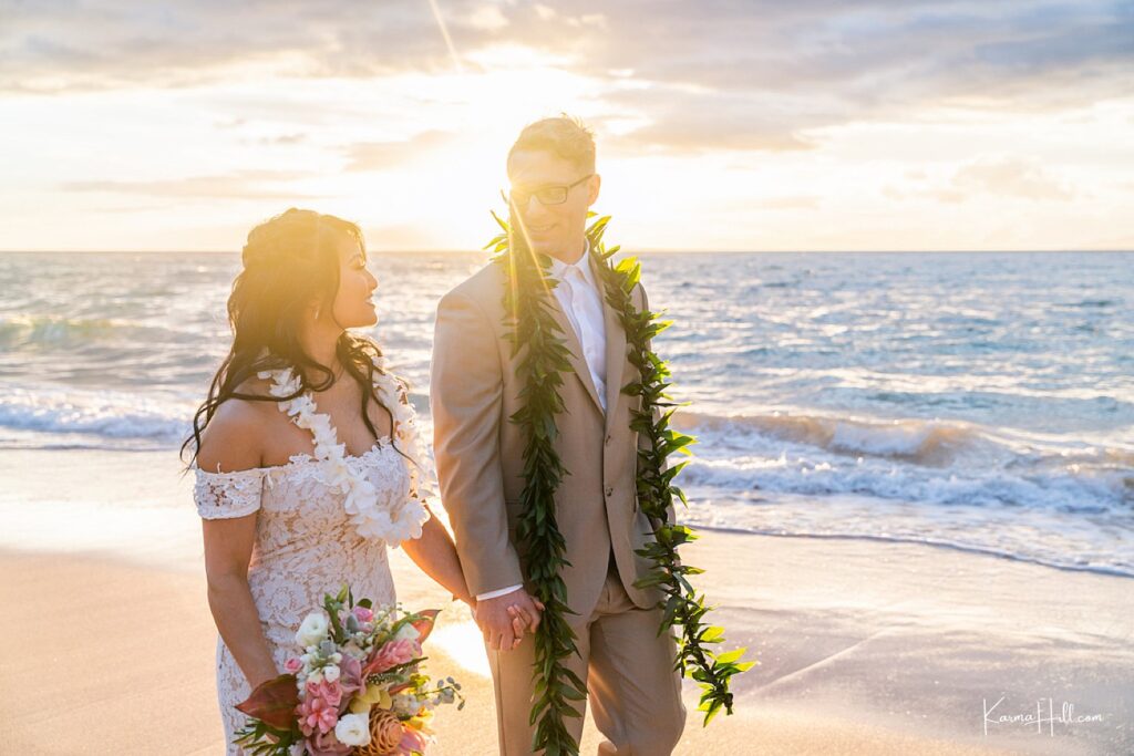 Simple Hawaii Wedding at Sunset on the Big Island of Hawaii
