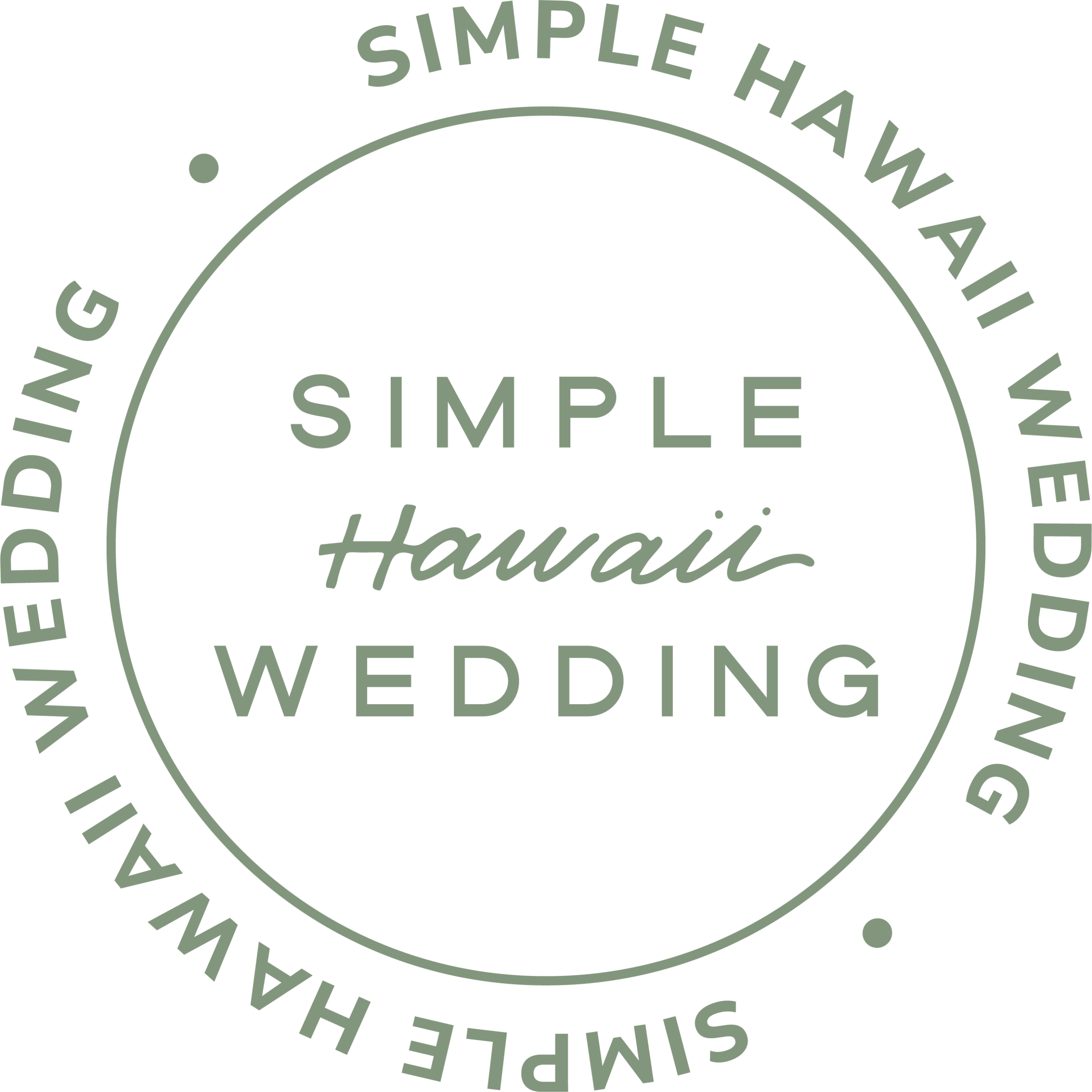 Simple Hawaii Wedding logo